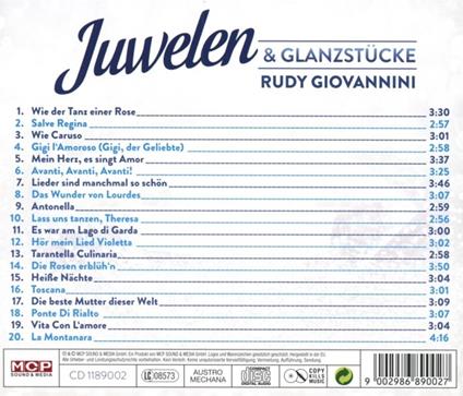 Juwelen & Glanzstucke - CD Audio di Rudy Giovannini