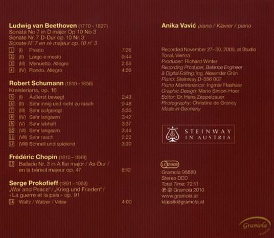 Sonata n.7 Op.10 n.3 - CD Audio di Ludwig van Beethoven - 2