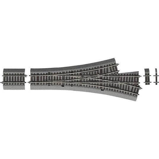 H0 RocoLine (con massicciata) 42543 Scambio a tre vie 287.5 mm 15 ° 873.5 mm