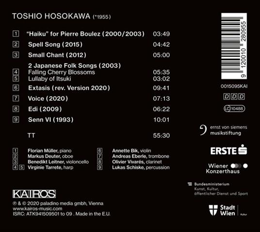 Solo - CD Audio di Toshio Hosokawa - 2