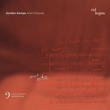 Arien - Zitronen - CD Audio di Gordon Kampe