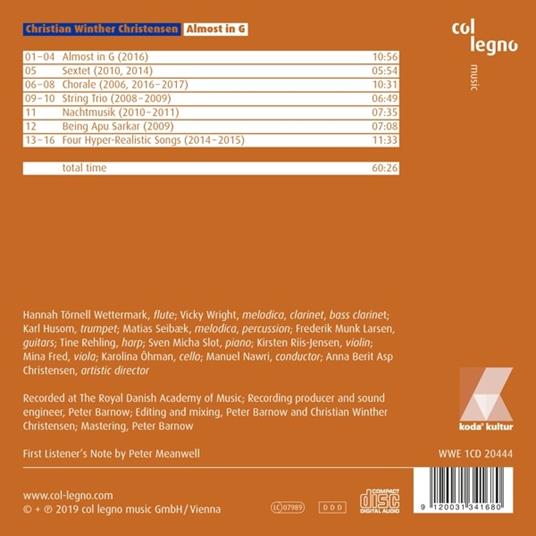 Almost in G - CD Audio di Christian Winther Christensen - 2