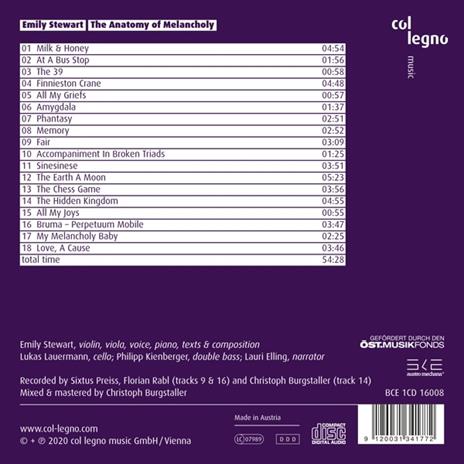 The Anatomy Of Melancholy - CD Audio di Emily Stewart - 2