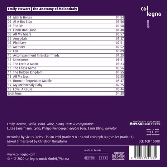 The Anatomy Of Melancholy - CD Audio di Emily Stewart - 2