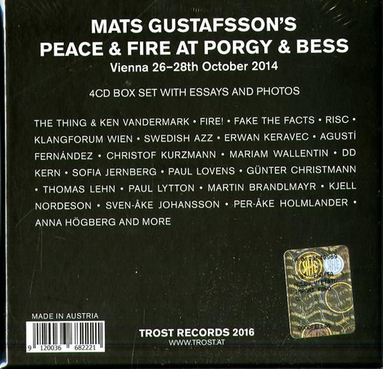 MG 50 Peace and Love - CD Audio di Mats Gustafsson - 2