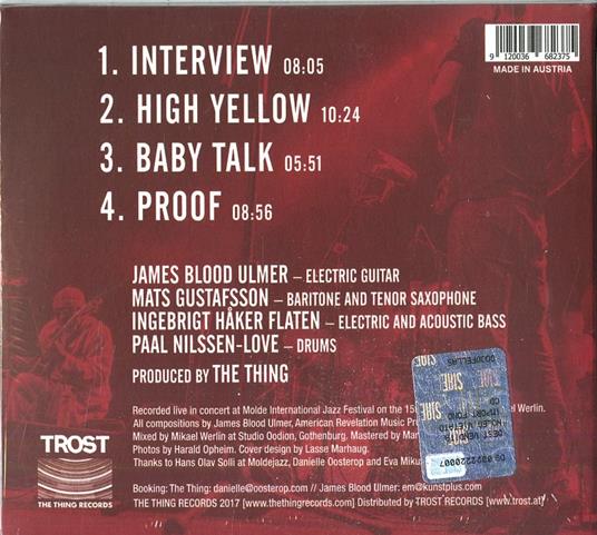 Baby Talk - CD Audio di James Blood Ulmer,Thing - 2