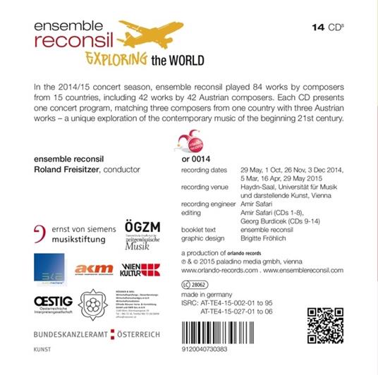 Ensemble Reconsil: Exploring The World (14 Cd) - CD Audio - 2