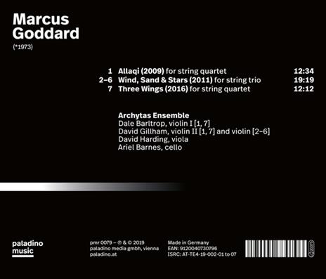 Marcus Goddard - Three Wings - CD Audio - 2