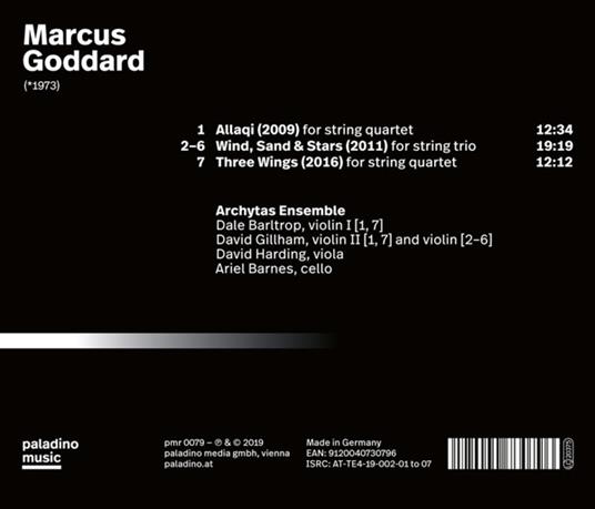 Marcus Goddard - Three Wings - CD Audio - 2