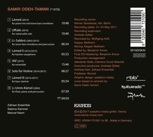 Musica da camera - CD Audio di Samir Odeh-Tamimi,Zafraan Ensemble - 2