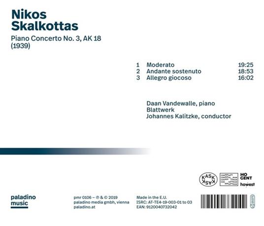 Piano Concerto No.3 - CD Audio di Nikos Skalkottas - 2