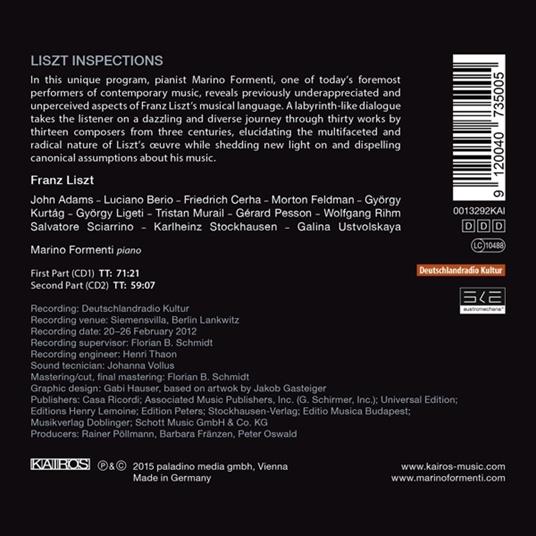 Inspection - CD Audio di Franz Liszt,Marino Formenti - 2
