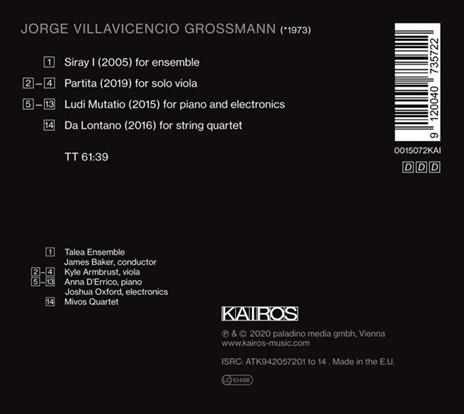 Jorge Villacencio Grossman - From Afar - CD Audio - 2
