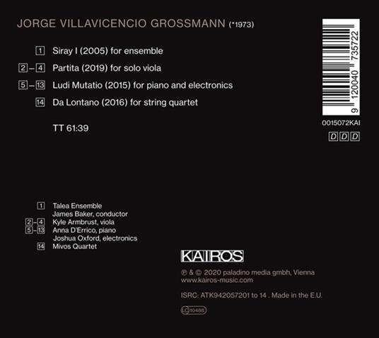 Jorge Villacencio Grossman - From Afar - CD Audio - 2