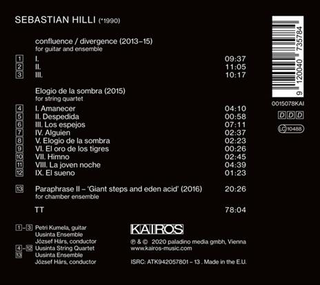 Sebastian Hilli - Confluence / Divergence - CD Audio - 2