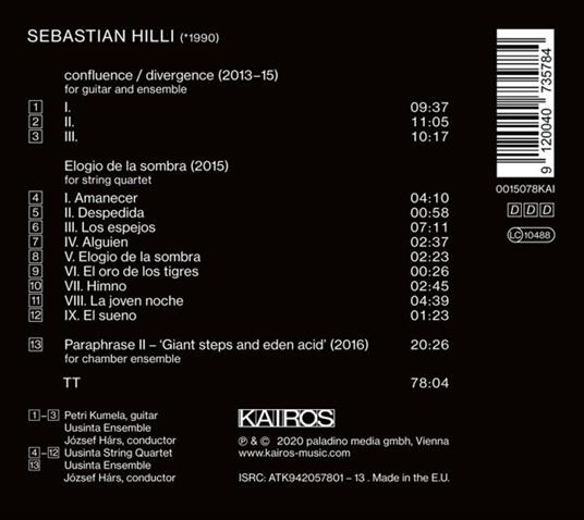 Sebastian Hilli - Confluence / Divergence - CD Audio - 2