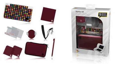 Kit 9 in 1 Rosso per Nintendo DSi XL - 2