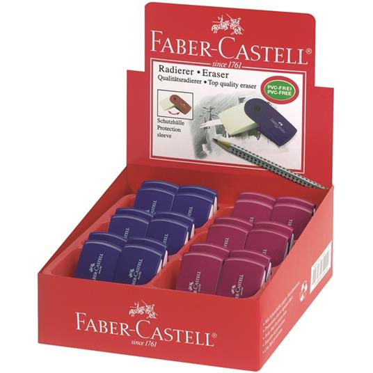 Gomma Faber-Castell Sleeve mini Vinaccia-Blu