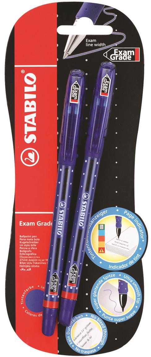 Penna a sfera - STABILO Exam Grade - Pack da 2 - Blu