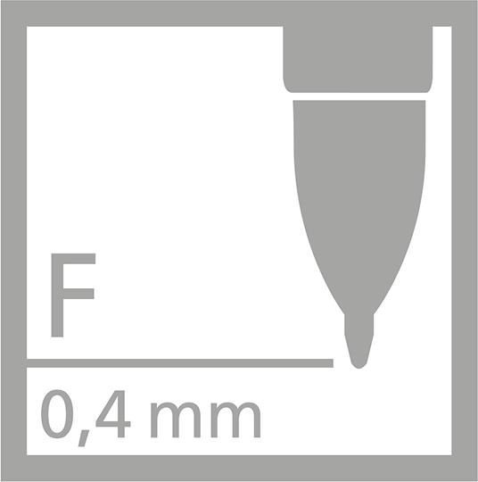 Penna Roller a Scatto - STABILO PALETTE in Nero - Tratto F (0,4 mm) - inchiostro Nero - 7