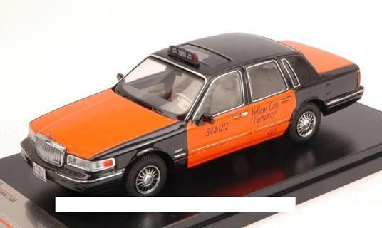 PremiumX PRD363 LINCOLN TOWN CAR 1996 USA TAXI ORANGE/BLACK 1:43 Modellino - 2