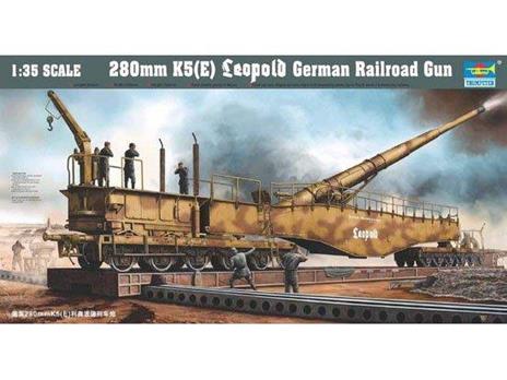 K5(E) 280 Mm Leopold German Railroad Gun Tank Plastic Kit 1:35 Model Tr 00207 - 2