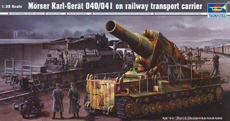 Morser Karl-Gerat 040/041 On Railway Transport Carrier Plastic Kit 1:35 Model Tr 00209