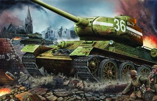 T34/85 Model Tank 1944 1:16 Plastic Model Kit Riptr 00902
