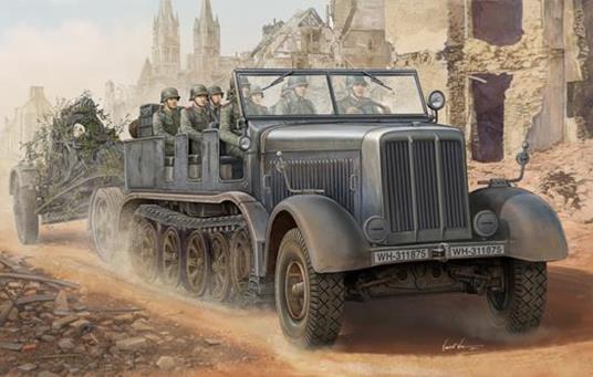 German Sd.Kfz.8 Schwerer Zugkraftwagen 12 Ton Half Track Camion Cingolato Plastic Kit 1:35 Model Tp1583