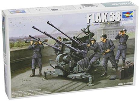 Flak38 Wwii German Flakvierling 38 Quad 20Mm Aa Gun 1:35 Plastic Model Kit Riptr 02309