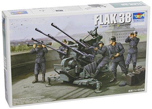 Flak38 Wwii German Flakvierling 38 Quad 20Mm Aa Gun 1:35 Plastic Model Kit Riptr 02309