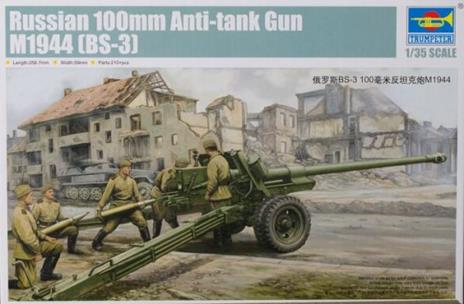 Russian 100 Mm Anti-Tank Gun M1944 Bs-3 Cannone Plastic Kit 1:35 Model Tp2331