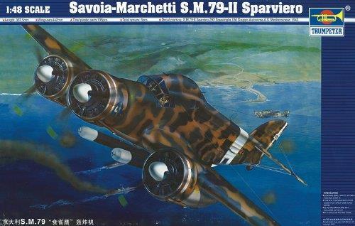 Savoia Marchetti S.M.79-II Sparviero Plastic Kit 1:48 Model TR 02817