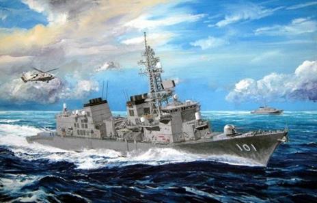 Japanese Jmsdf Murasame Destroyer 1:350 Plastic Model Kit Riptr 04537