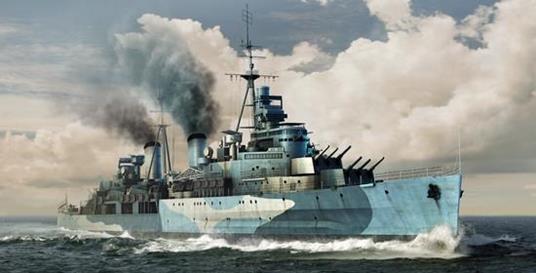 Royal Navy light cruiser HMS Belfast 1942 Nave Plastic Kit 1:350 Model TR 05334