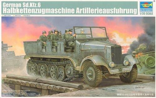 German Sd.Kfz.6 5 Ton Half Track Artillery Plastic Kit 1:35 Model Tp5531