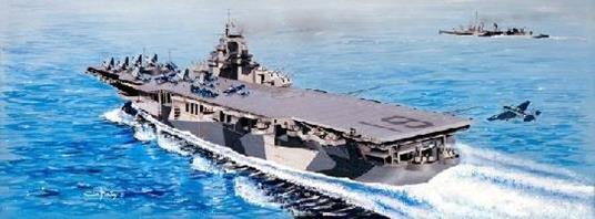 U.S. Uss Aircraft Carrier Cv-19 Hancock Nave Portaerei 1:350 Plastic Model Kit Riptr 05610