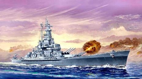 Uss Massachussetts Bb-59 Battleship 1:700 Plastic Model Kit Riptr 05761