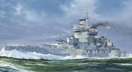 Hms Warspite 1942 Battleship 1:700 Plastic Model Kit Riptr 05795