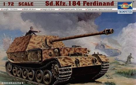 Sd.Kfz.184 Ferdinand German Tank Plastic Kit 1:72 Model Tr 07205 - 2