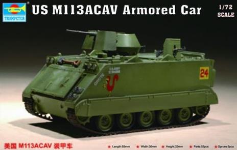 Us M113 Acav Armored Car Tank 1:72 Model Riptr 07237