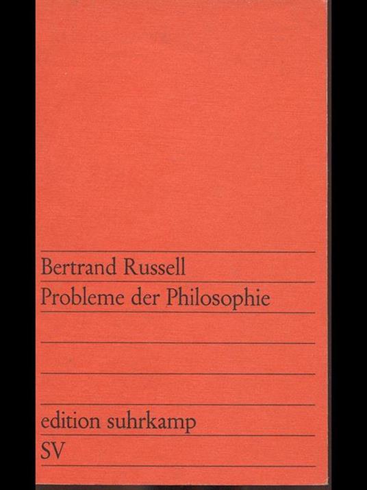 Probleme der Philosophie - Bertrand Russell - copertina