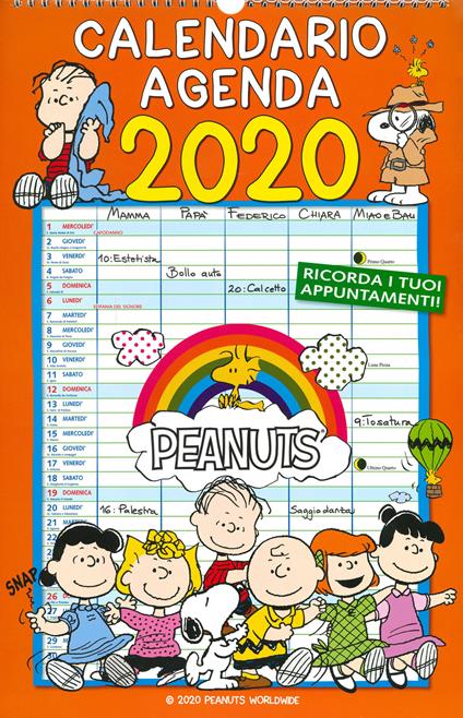 Peanuts. Calendario agenda 2020 - copertina