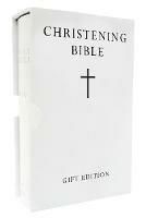 HOLY BIBLE: King James Version (KJV) White Pocket Christening Edition - cover