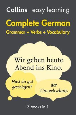 Easy Learning German Complete Grammar, Verbs and Vocabulary (3 books in 1): Trusted Support for Learning - Collins Dictionaries - cover