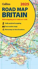 2025 Collins Road Map of Britain: Folded Road Map
