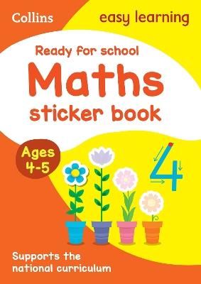 Ready for school: maths Sticker Book Ages 4-5 - Collins Easy Learning - cover