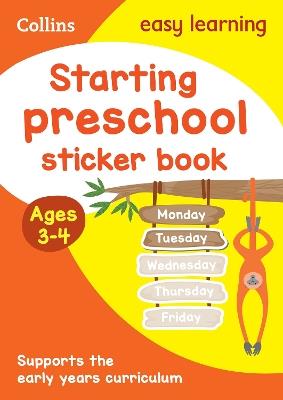 Starting preschool Sticker Book Ages 3-4 - Collins Easy Learning - cover