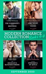Modern Romance September 2020 Books 5-8: The Forbidden Cabrera Brother / One Night on the Virgin's Terms / The Sicilian's Banished Bride / The Most Powerful of Kings