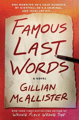 Famous Last Words - Gillian McAllister - cover